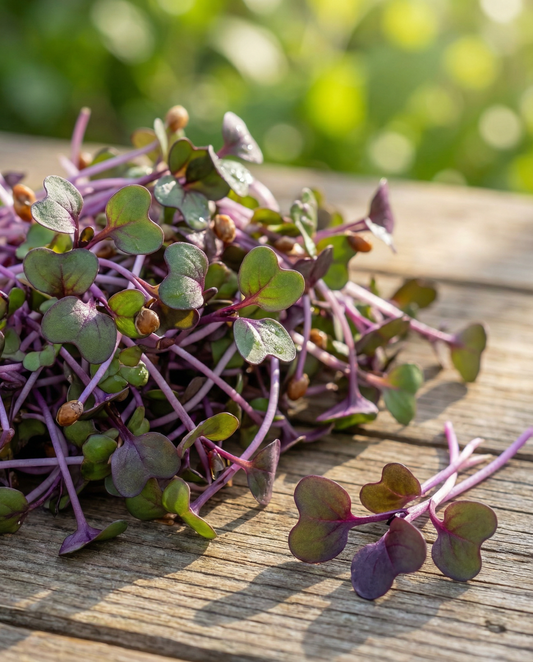 Kalarepka kiełkująca Purple (Brassica oleracea) – ekologiczne nasiona do kiełkowania, jednoroczne, od SeedsChoice