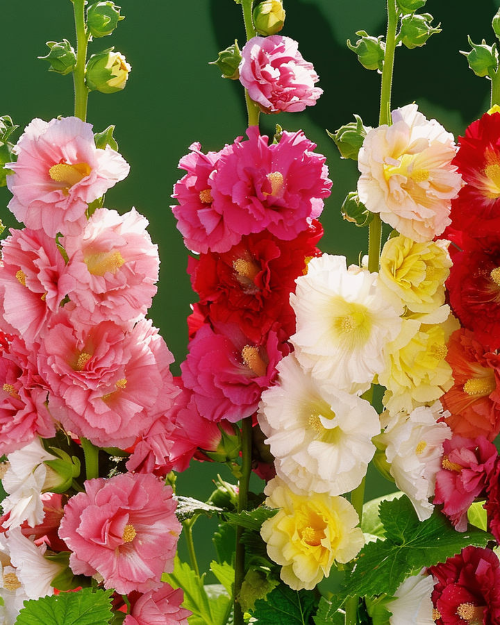 Nasiona malwy ogrodowej Doppia Multicolor (Alcea rosea) – wieloletnia mieszanka
