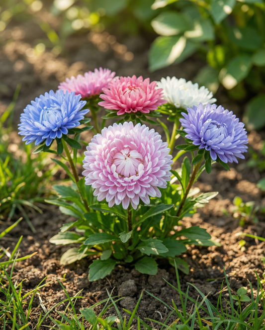 Aster Nano Merveille Multicolor (Callistephus chinensis) – nasiona mieszanki jednorocznej od SeedsChoice