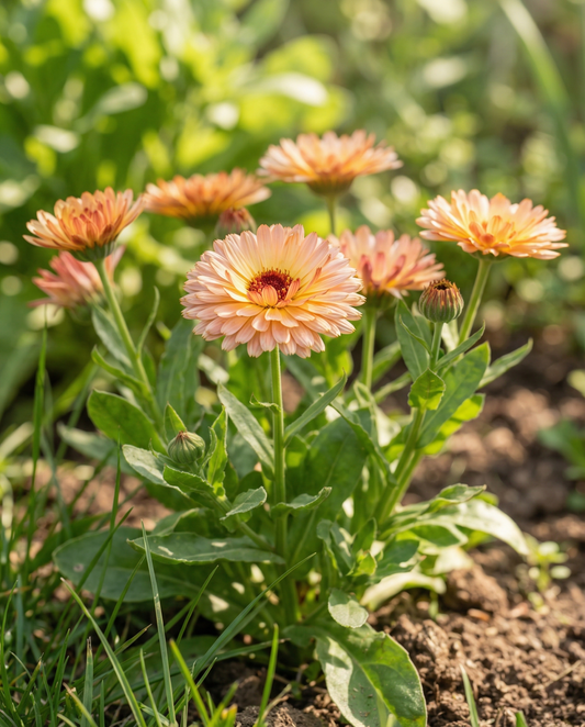 Nagietek Touch Of Red Buff (Calendula officinalis) – nasiona kwiatów jednorocznych od SeedsChoice