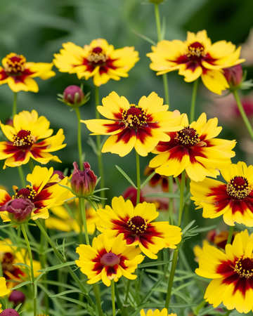 Nasiona złocistego dwubarwka (Coreopsis tinctoria) – mieszanka jednoroczna