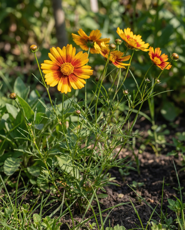 Złocisty dwubarwek (Coreopsis tinctoria) – nasiona mieszanki jednorocznej od SeedsChoice