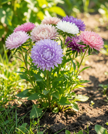 Aster Dwarf Mixed (Callistephus chinensis) – nasiona rocznej mieszanki od SeedsChoice