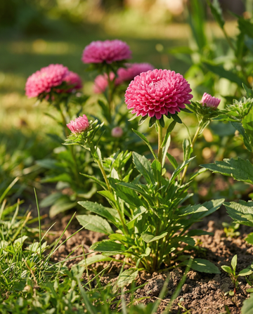 Aster letni Bambina Carmine (Callistephus chinensis) – nasiona jednoroczne od SeedsChoice