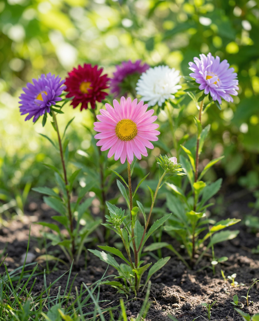 Aster Mixed Single Flowered Mix (Callistephus chinensis) – nasiona kwiatów jednorocznych od SeedsChoice