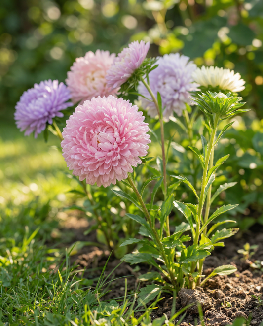 Aster Queen Of The Market Mixed (Callistephus chinensis) – nasiona mieszanki jednorocznej od SeedsChoice