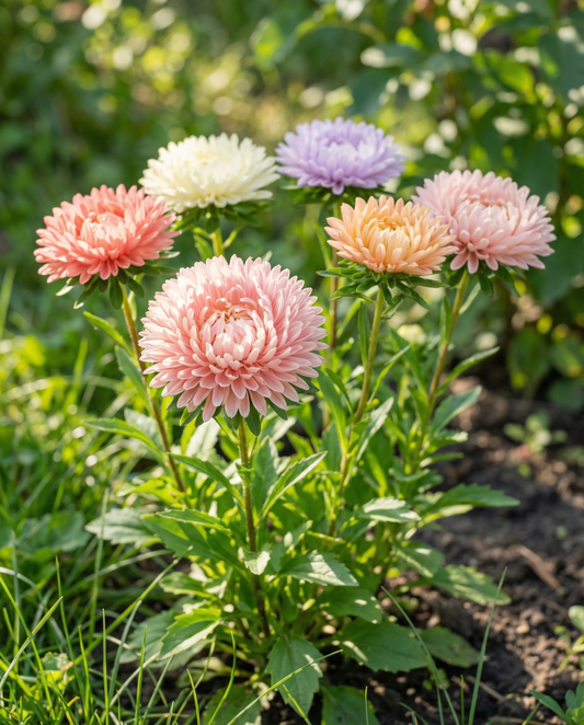 Aster Unicum Mixed (Callistephus chinensis) – nasiona mieszanki jednorocznej od SeedsChoice