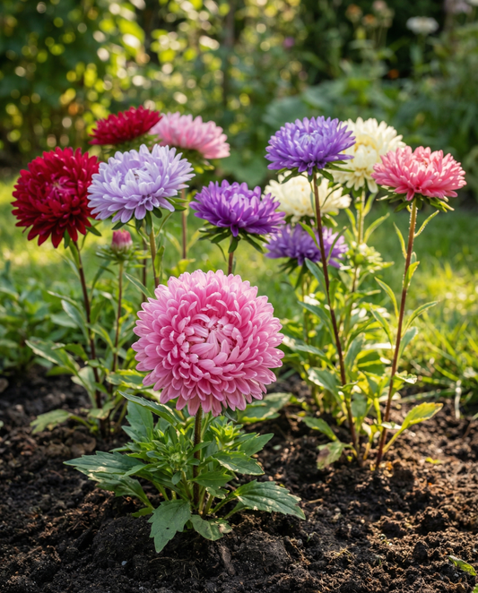 Aster Princesse Mixed (Callistephus chinensis) – nasiona mieszanki jednorocznej od SeedsChoice