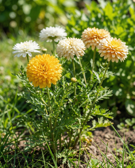 Double Mixed (Chrysanthemum coronarium) – annual mix seeds from SeedsChoice