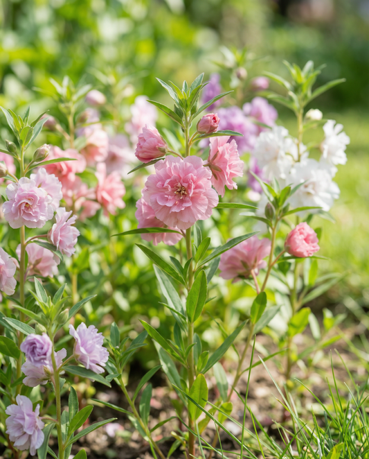 Double Flowered Mixed (Clarkia unguiculata) – nasiona jednorocznych kwiatów od SeedsChoice