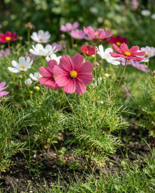 Dwarf Sensation Mixed (Cosmos bipinnatus) – nasiona mieszanki jednorocznej od SeedsChoice