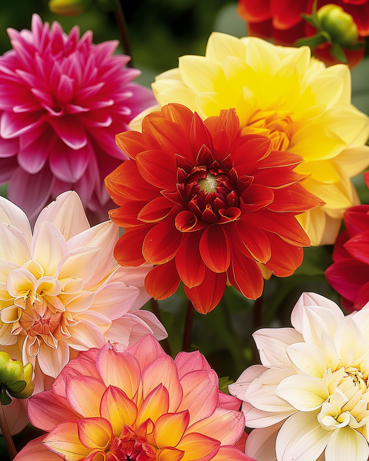 Nasiona Unwin's Hybrids Mixed Colours (Dahlia variabilis) – mieszanka jednoroczna
