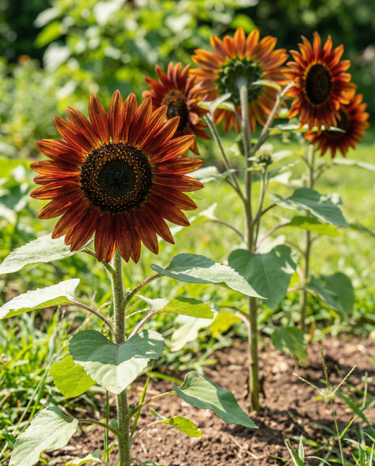 Sunflower Evening Sun Red Yellow (Helianthus annuus) – annual flower seeds from SeedsChoice