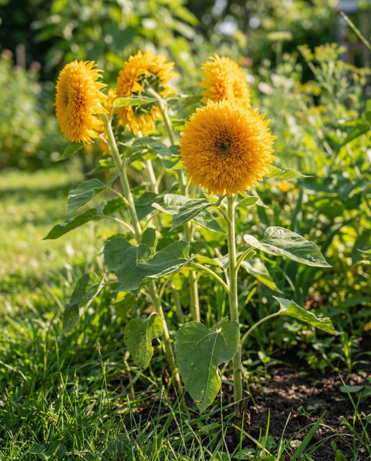 Nasiona słonecznika Sungold Double Flowered Tall (Helianthus annuus) – jednoroczny kwiat od SeedsChoice
