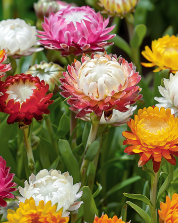 Nasiona słomkwiatu Tom Thumb karłowego (Helichrysum bracteatum) – kwiat jednoroczny