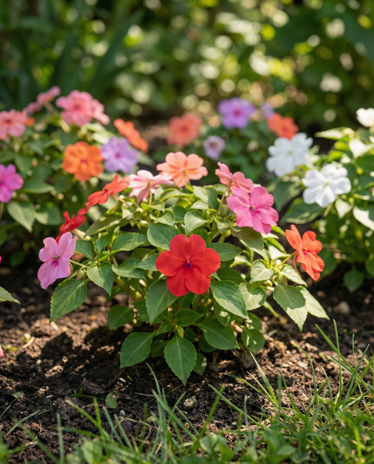 Niecierpek Safari F2 Mixed (Impatiens walleriana) – nasiona jednorocznej mieszanki od SeedsChoice