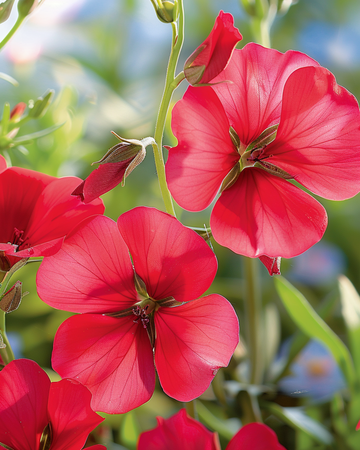 Nasiona lnu szkarłatnego (Linum grandiflorum) – roślina jednoroczna
