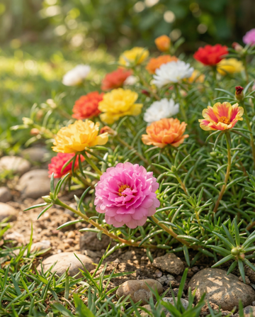 Double Mixed Rock Garden (Portulaca grandiflora) – nasiona kwiatów jednorocznych od SeedsChoice