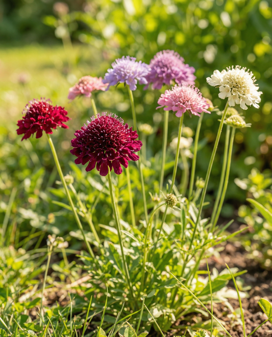 Scabiosa Seeds Scabiosa Atropurpurea Annual Mix (Scabiosa atropurpurea) – annual mix seeds from SeedsChoice
