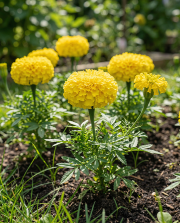 Aksamitka wzniesiona Yellow Supreme (Tagetes erecta) – nasiona jednorocznych kwiatów od SeedsChoice