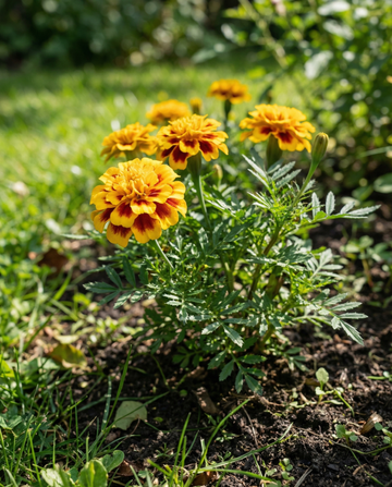 Aksamitka rozpierzchła Naughty Marietta (Tagetes patula) – nasiona kwiatów jednorocznych od SeedsChoice