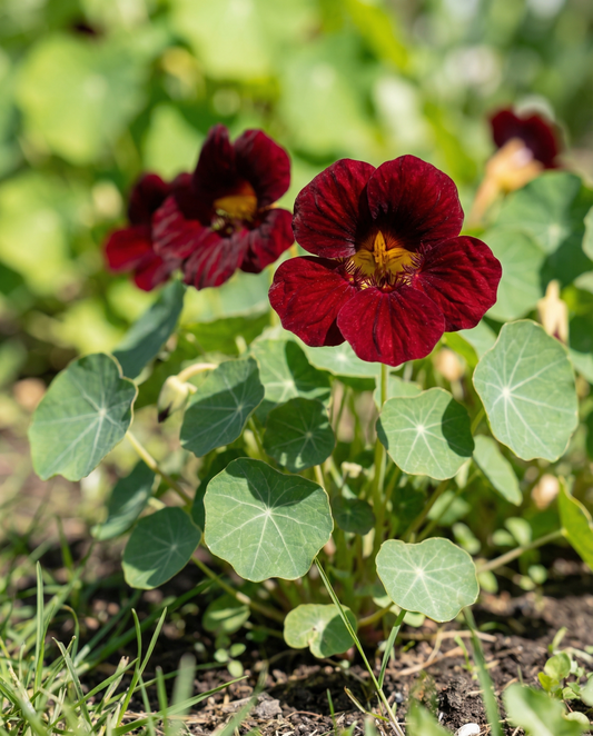 Nasturtium Black Velvet (Tropaeolum majus) – annual flower seeds from SeedsChoice