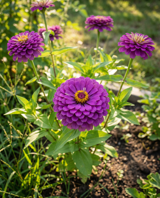 Royal Purple (Zinnia elegans) – nasiona jednoroczne od SeedsChoice