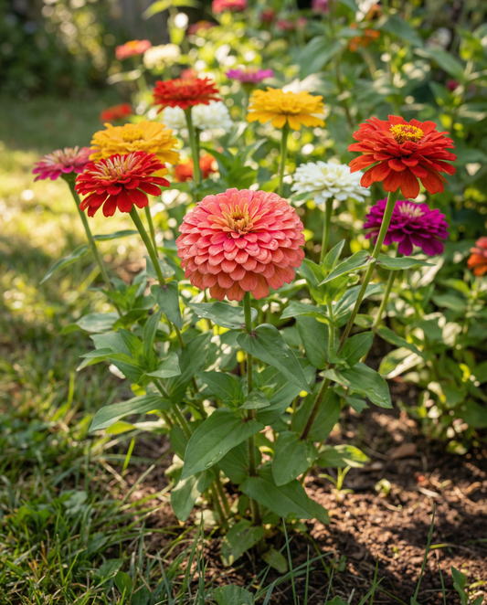 Giants Of California Mixed Colors (Zinnia elegans) – annual mix seeds from SeedsChoice