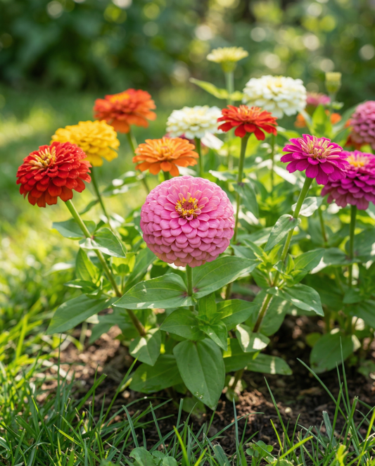 Lilliput Mixed Colours (Zinnia elegans) – nasiona rocznej mieszanki od SeedsChoice