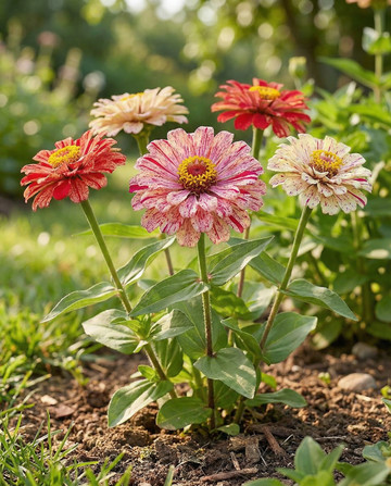 Peppermint Stick (Zinnia elegans) – nasiona roczne od SeedsChoice