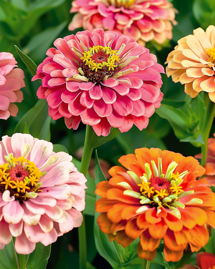 Nasiona Thumbelina Dwarf Mixed (Zinnia elegans) – mieszanka roczna