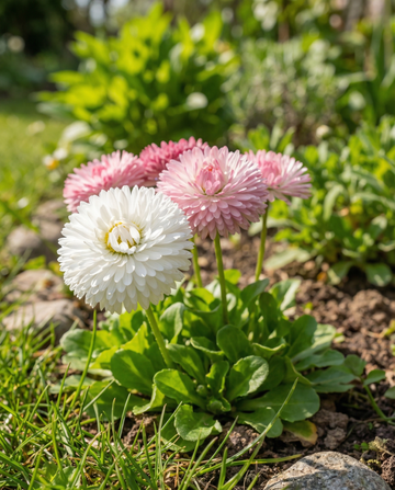 Stokrotka wielokwiatowa mieszana (Bellis perennis) – nasiona kwiatów dwuletnich od SeedsChoice