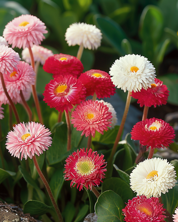 Nasiona stokrotki Pomponette mieszanej (Bellis perennis) – kwiat dwuletni