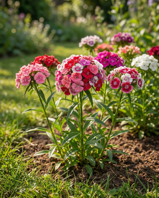 Nasiona goździka brodatego w mieszanych kolorach (Dianthus barbatus) – dwuletnia mieszanka od SeedsChoice