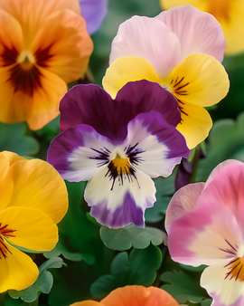 Pansy Seeds Trimardeau Mixed Biennial Viola Wittrockiana