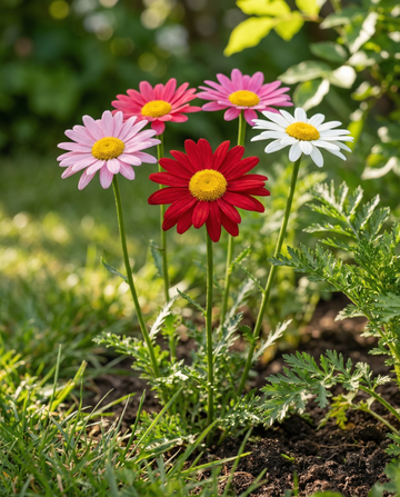 Pyrethrum Robinsons Giants (Tanacetum coccineum) – nasiona wieloletnich kwiatów, mieszanka, od SeedsChoice