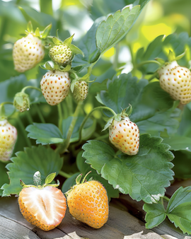 Alpine Strawberry Seeds Fragaria Vesca Yellow Cream Perennial