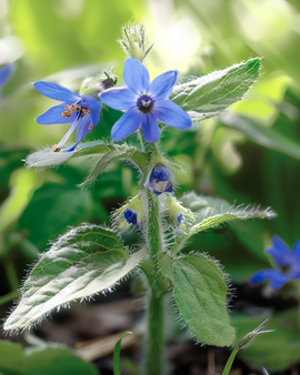 Nasiona ogórecznika Borago officinalis jednoroczne zioło jadalne kwiaty