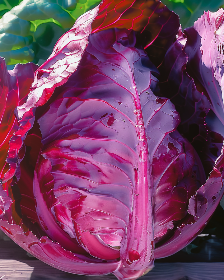 Nasiona czerwonej kapusty stożkowej Kalibos (Brassica oleracea) – warzywo jednoroczne