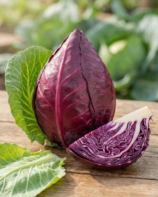 Czerwona kapusta stożkowa Kalibos (Brassica oleracea) – nasiona jednorocznych warzyw od SeedsChoice