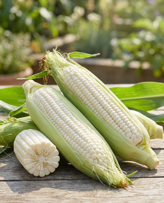 Sweetcorn Glacial White (Zea mays) – nasiona roczne od SeedsChoice