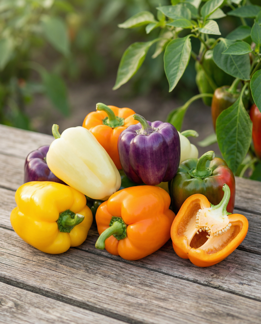 Sweet Pepper 5 Colour Mix (Capsicum annuum) – annual vegetable seeds from SeedsChoice