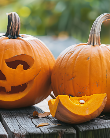 Nasiona halloweenowej dyni Jack O Lantern (Cucurbita pepo) – roślina jednoroczna