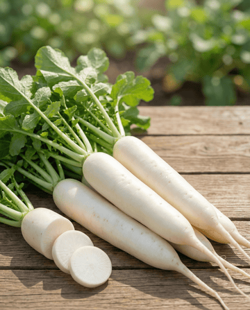 Rzodkiewka White Icicle (Raphanus sativus) – nasiona jednorocznych warzyw od SeedsChoice