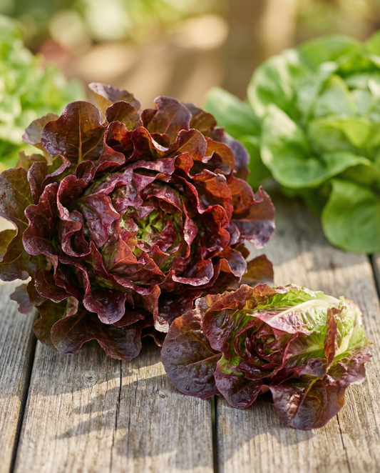 Sałata liściowa Red Salad Bowl (Lactuca sativa) – nasiona jednorocznych warzyw od SeedsChoice