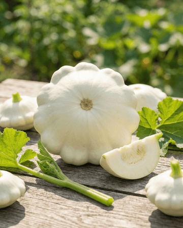 Patisson Squash Custard White (Cucurbita pepo) – nasiona jednorocznych warzyw od SeedsChoice