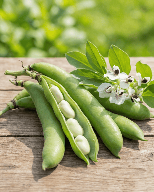Bób Threefold White (Vicia faba) – nasiona rocznych warzyw od SeedsChoice