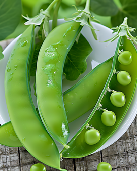 Nasiona grochu cukrowego łuskowego Delikett, Pisum sativum, odmiana jednoroczna