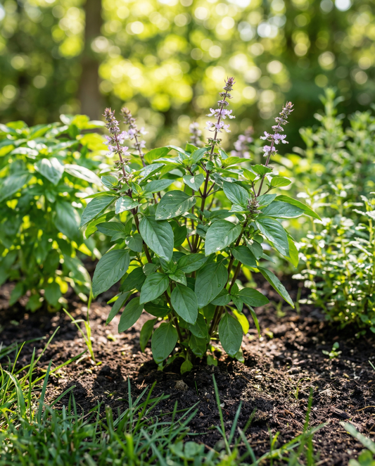 Cinnamon Basil (Ocimum basilicum) – organic annual herb seeds from SeedsChoice