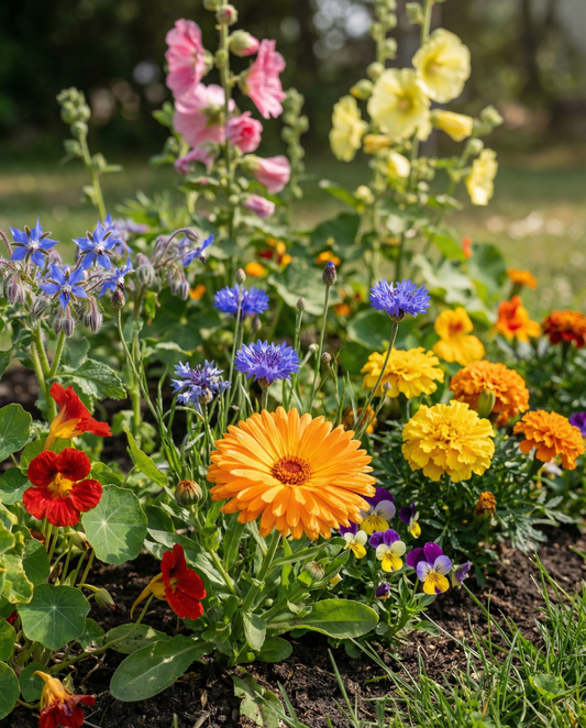 Edible Mix 7 Varieties 15m2 Pack – annual flower seeds from SeedsChoice